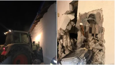 Un șofer beat a intrat cu tractorul într-o casă. O familie din județul Iași, la un pas de tragedie